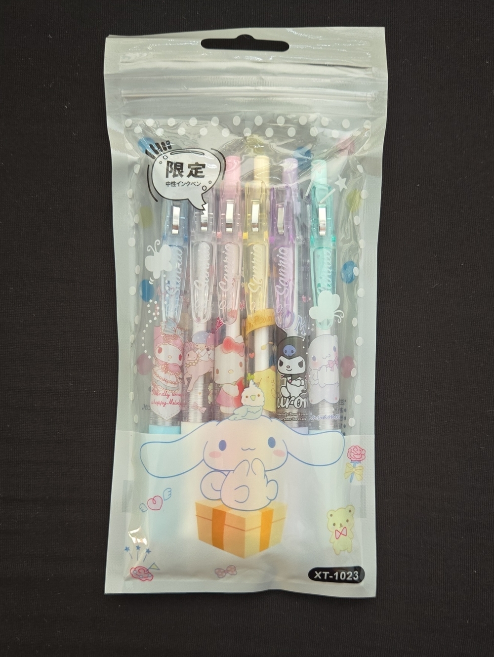 Sanrio Character Gel Pen Set - 6-Pack NIB 5.5"